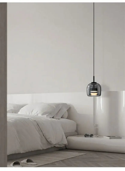 Modern amber nordic glass pendant lamp for kitchen dining room