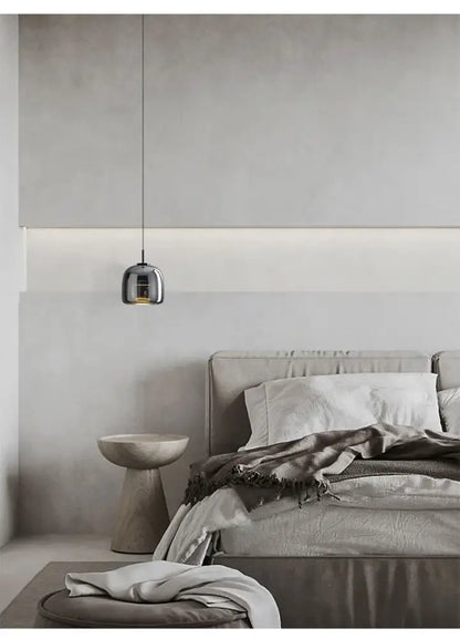 Modern amber nordic glass pendant lamp for kitchen dining room