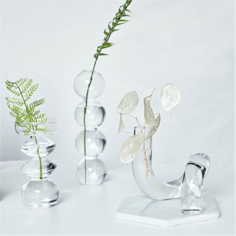 DecorBites™ Modern Nordic Glass Vases Set for Home and Wedding