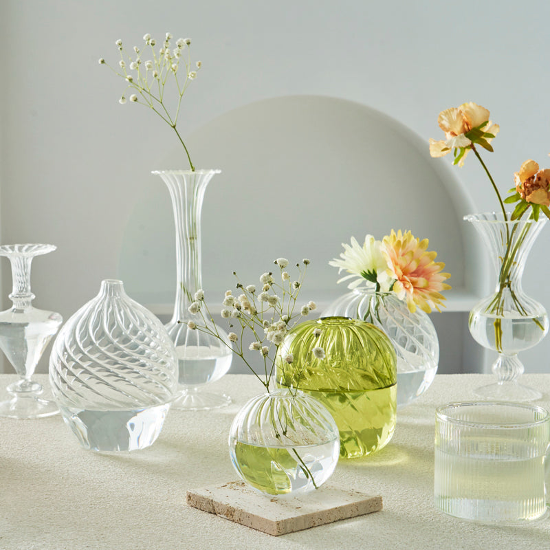 DecorBites™ Modern Nordic Glass Vases Set for Home and Wedding