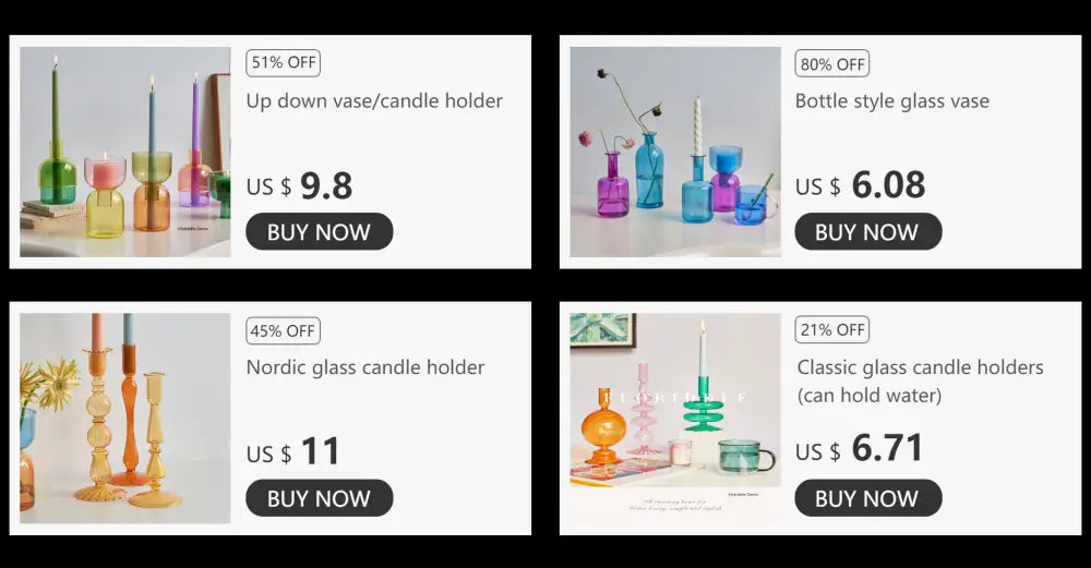 Modern nordic glass ribbed vase set living room decor