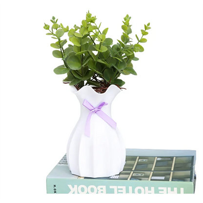 DecorBites™ Modern Nordic Mini White Flower Vase Home Decor