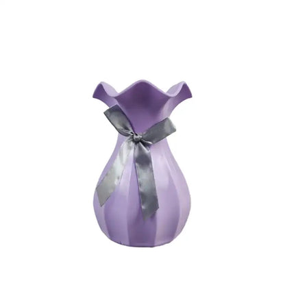 Modern ruffled pastel ceramic flower vase home decor living room