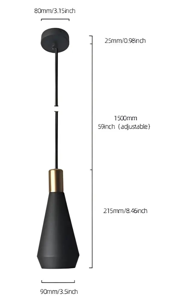 Modern black & gold pendant light kitchen hanging lights