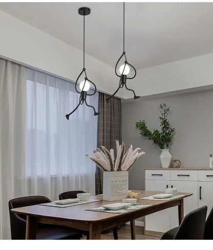 Modern black oval led pendant light dining room nordic pendant light