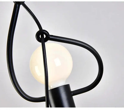 Modern black oval led pendant light dining room nordic pendant light