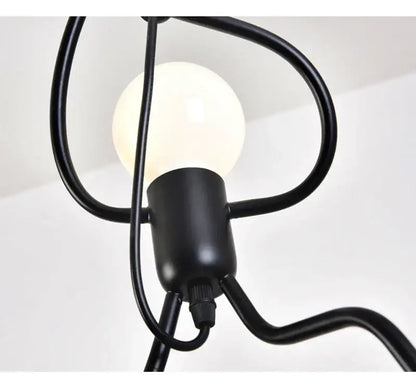 Modern black oval led pendant light dining room nordic pendant light