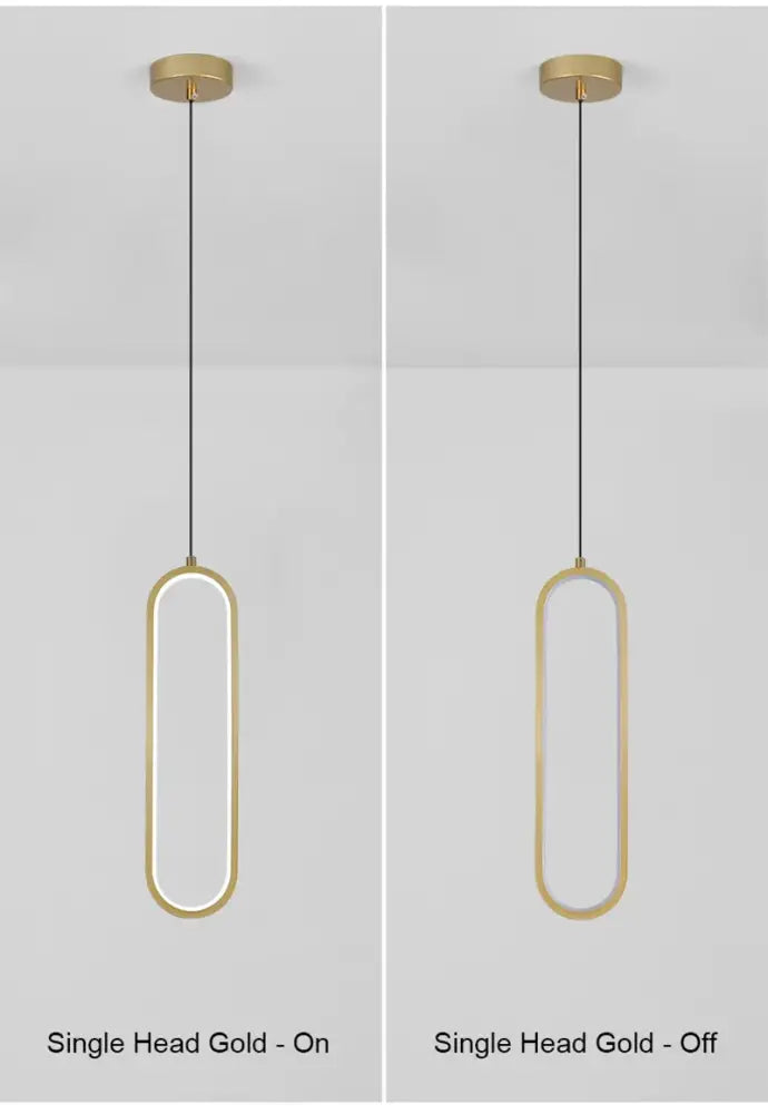 Modern black oval led pendant light dining room nordic pendant light