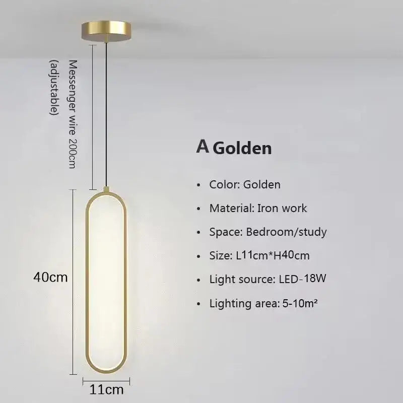Modern black oval led pendant light dining room nordic pendant light