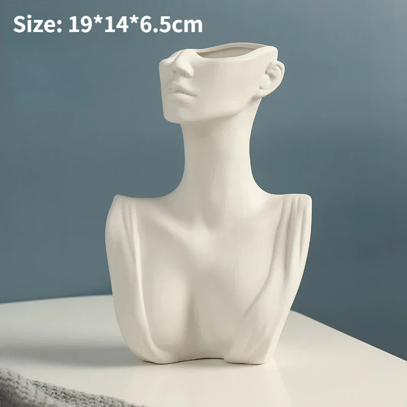 DecorBites™ Modern Nordic Style Ceramic Body Vase