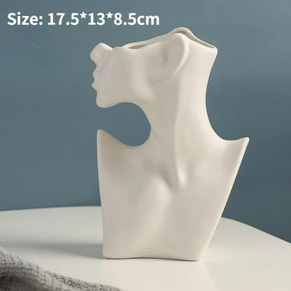 DecorBites™ Modern Nordic Style Ceramic Body Vase