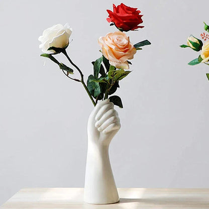 DecorBites™ Modern Nordic Style Ceramic Hand Vase