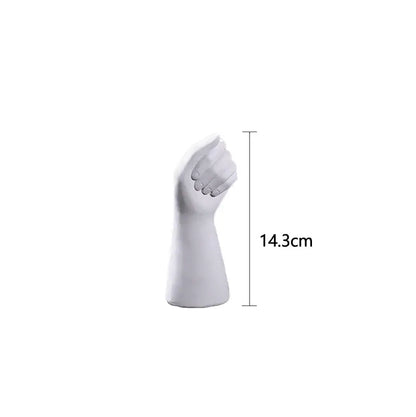 Modern nordic style white ceramic hand vase living room decor