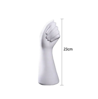 Modern nordic style white ceramic hand vase living room decor