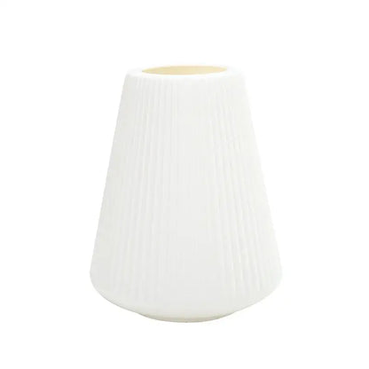 Modern nordic blue ribbed ceramic creative vase living room decor
