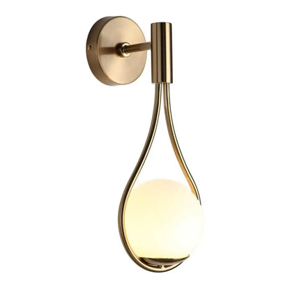 Modern black teardrop livi wall lamp bedroom sconce
