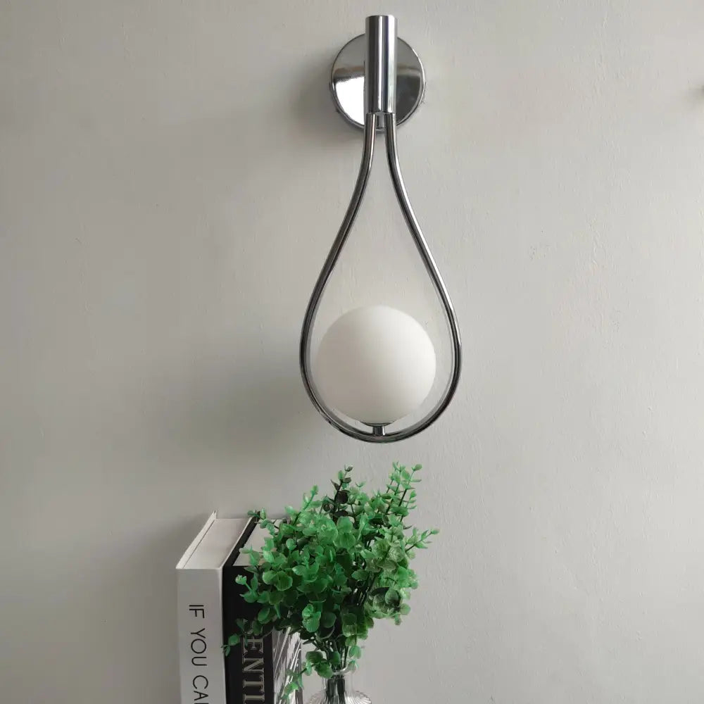 Modern black teardrop livi wall lamp bedroom sconce