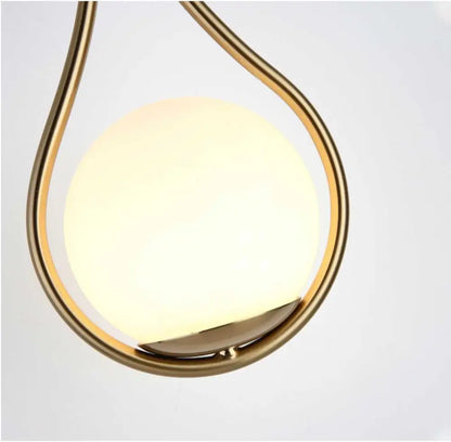 Modern black teardrop livi wall lamp bedroom sconce