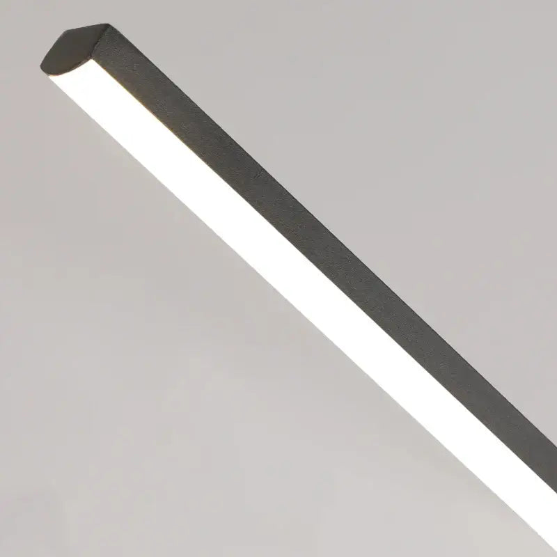 Modern black linear pendant light for dining room