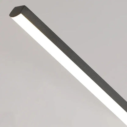 Modern black linear pendant light for dining room