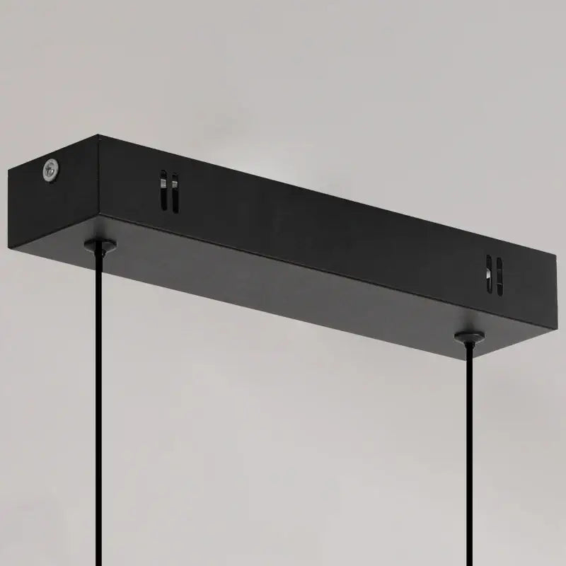 Modern black linear pendant light for dining room