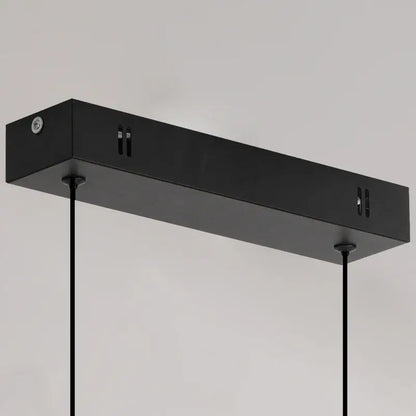 Modern black linear pendant light for dining room