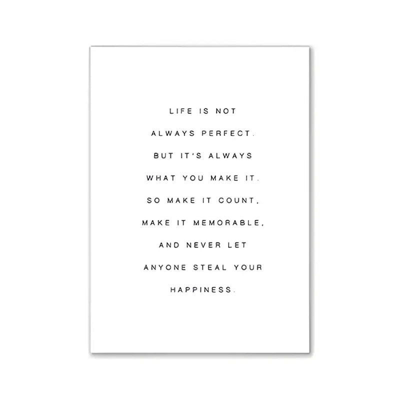 Minimalist pink & black quote wall art canvas bedroom decor