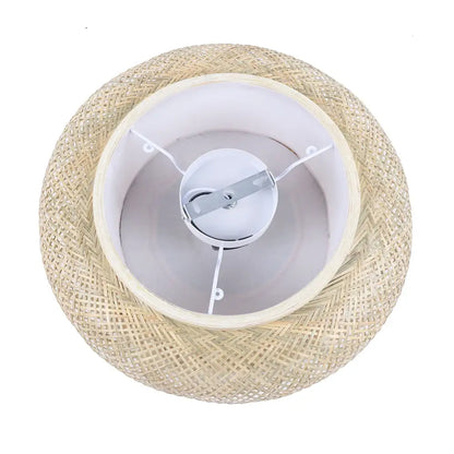 Modern rattan pendant light ceiling fan – living room bamboo texture