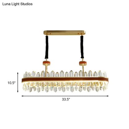 Modern red and gold crystal block ceiling light dining room 220v-240v