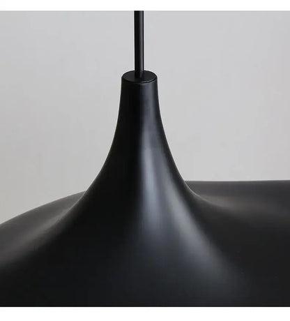 Modern black disc pendant lamp dining room ambient glow