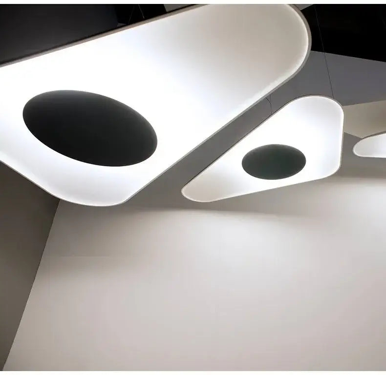 Modern black disc pendant lamp dining room ambient glow
