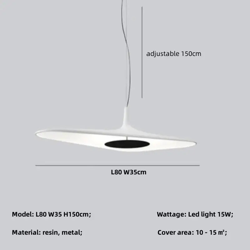 Modern black disc pendant lamp dining room ambient glow