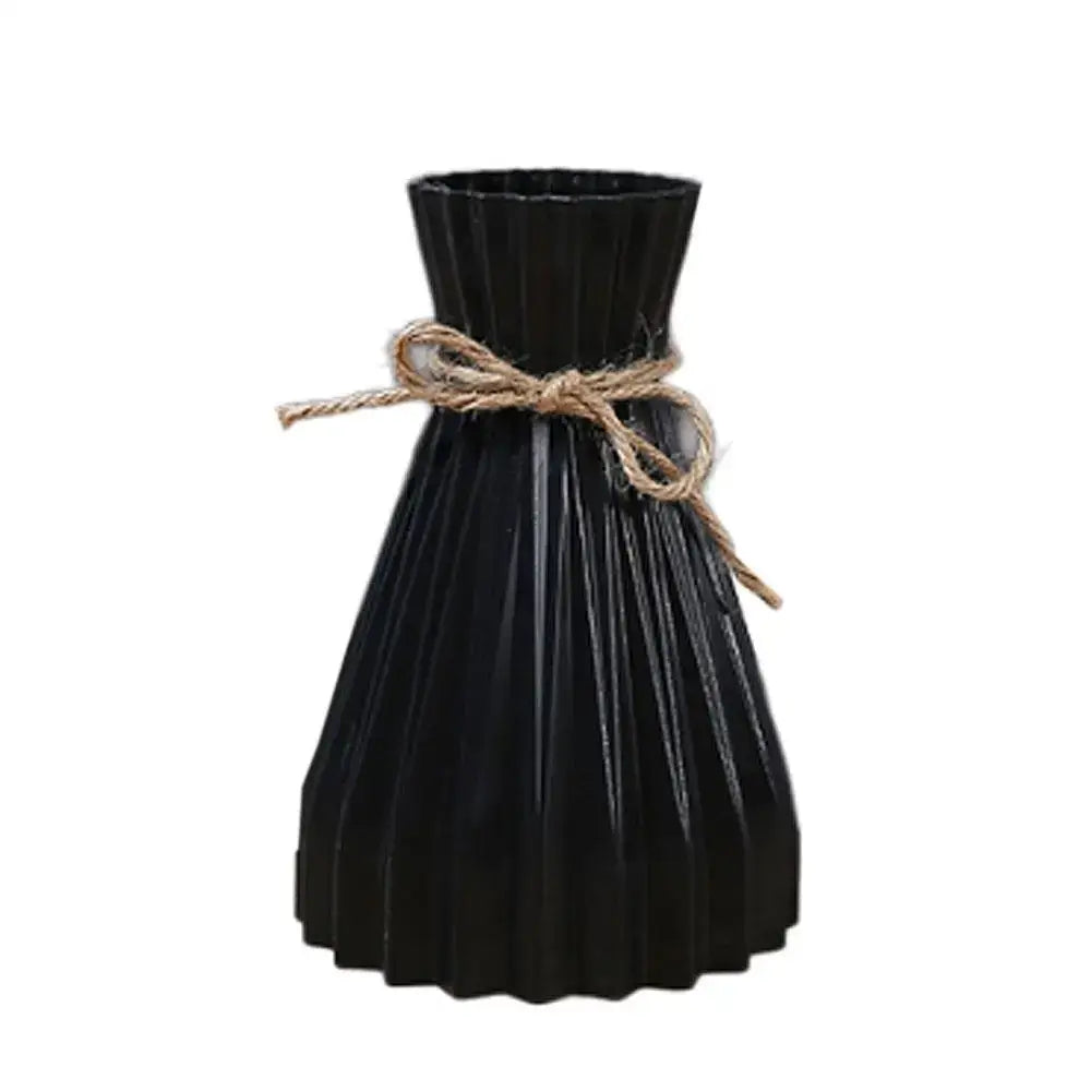 Modern simple pleated ceramic flower vase set living room dry flowers