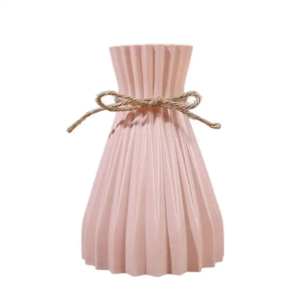 Modern simple pleated ceramic flower vase set living room dry flowers