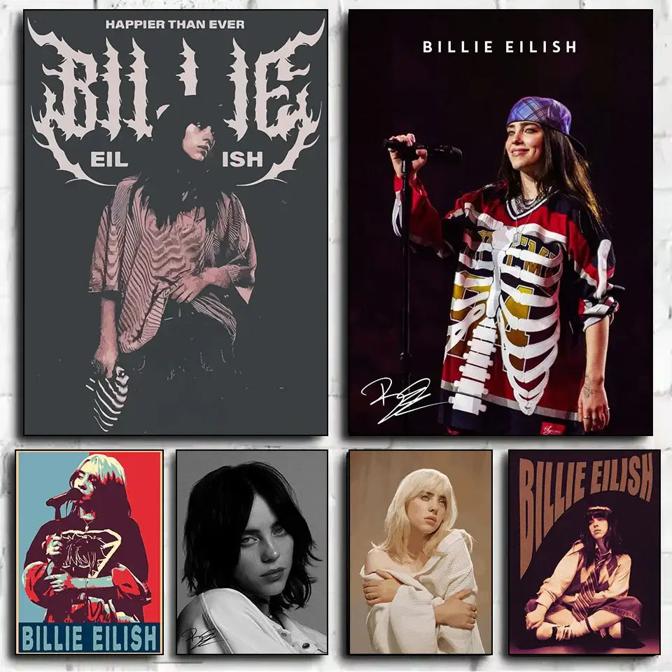 Modern singer b-billies print canvas wall art bedroom decor