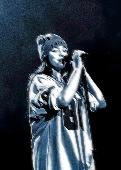 Modern singer b-billies print canvas wall art bedroom decor