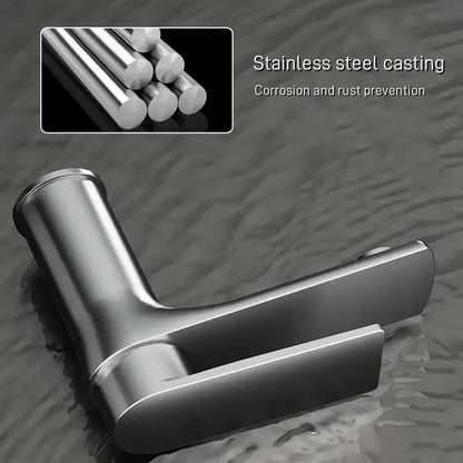 Modern brushed stainless steel bathroom sink faucet single handle control