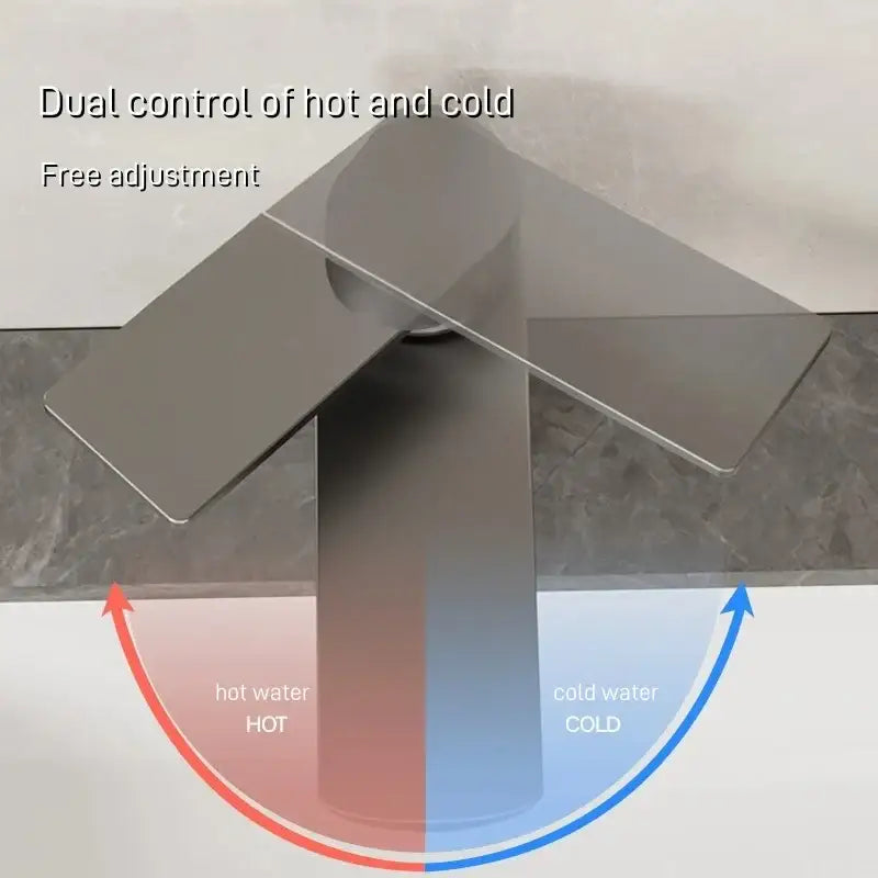 Modern brushed stainless steel bathroom sink faucet single handle control