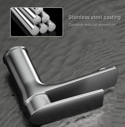 Modern brushed stainless steel bathroom sink faucet single handle control
