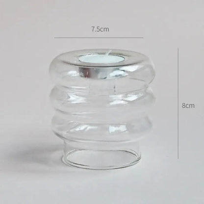 Modern ribbed transparent glass vases living room decorate root