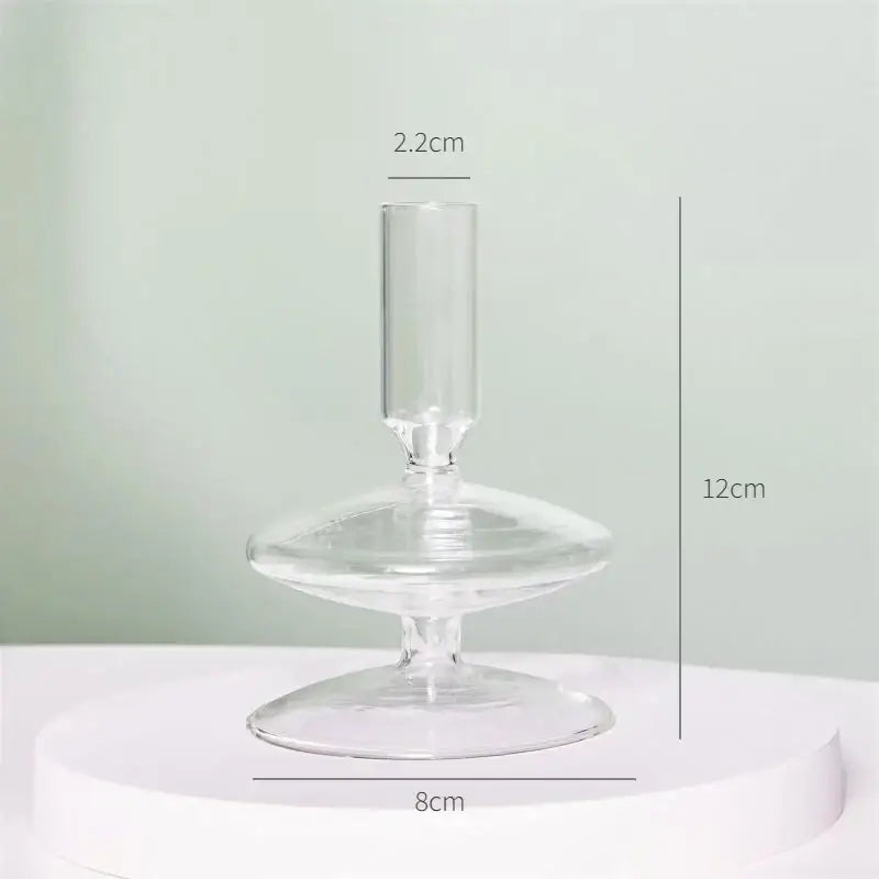 Modern ribbed transparent glass vases living room decorate root
