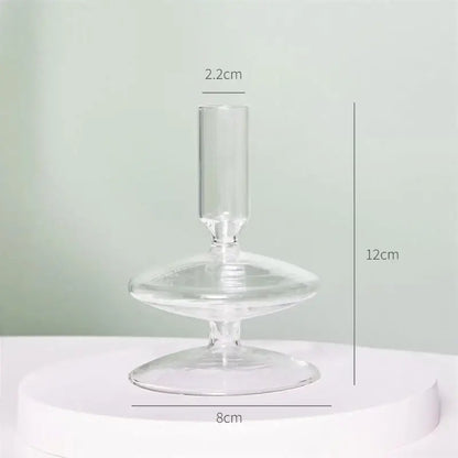 Modern ribbed transparent glass vases living room decorate root