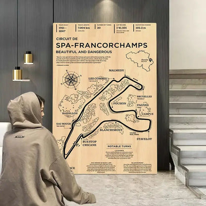 Vintage monaco grand prix formula racer poster – living room wall art