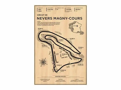 Vintage sepia melbourne grand prix map poster office wall art
