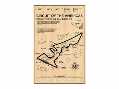 Beige monaco grand prix circuit wall art – living room racing poster