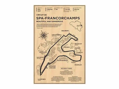 Beige monaco grand prix circuit wall art – living room racing poster