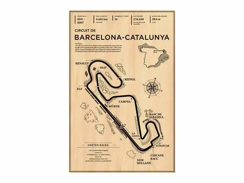 Vintage monaco grand prix track map wall art bedroom racing poster