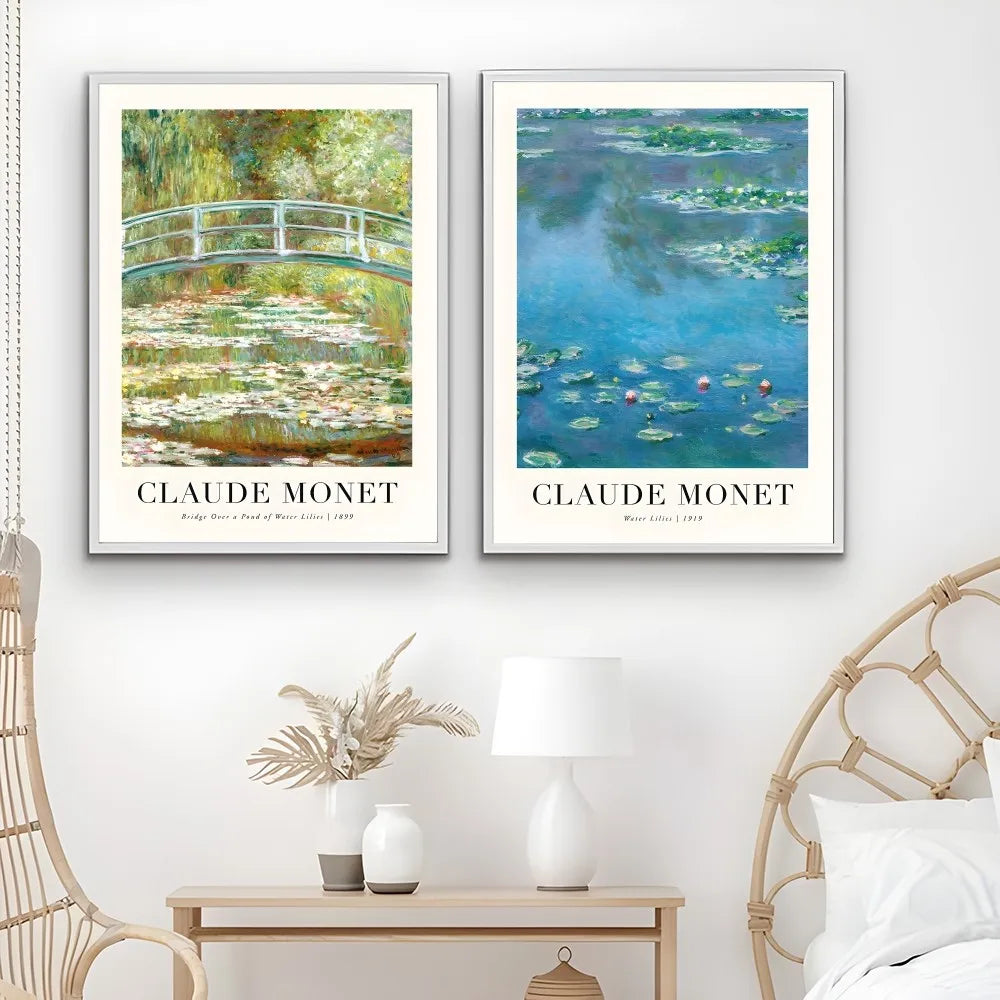 DecorBites™ Monet Wildflower Poster Print for Home Decor