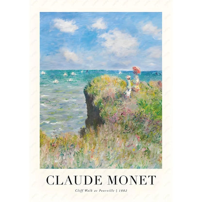 DecorBites™ Monet Wildflower Poster Print for Home Decor