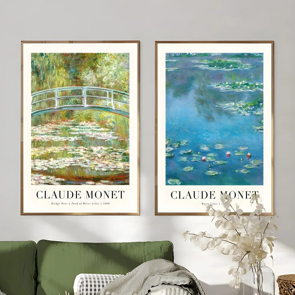 DecorBites™ Monet Wildflower Poster Print for Home Decor